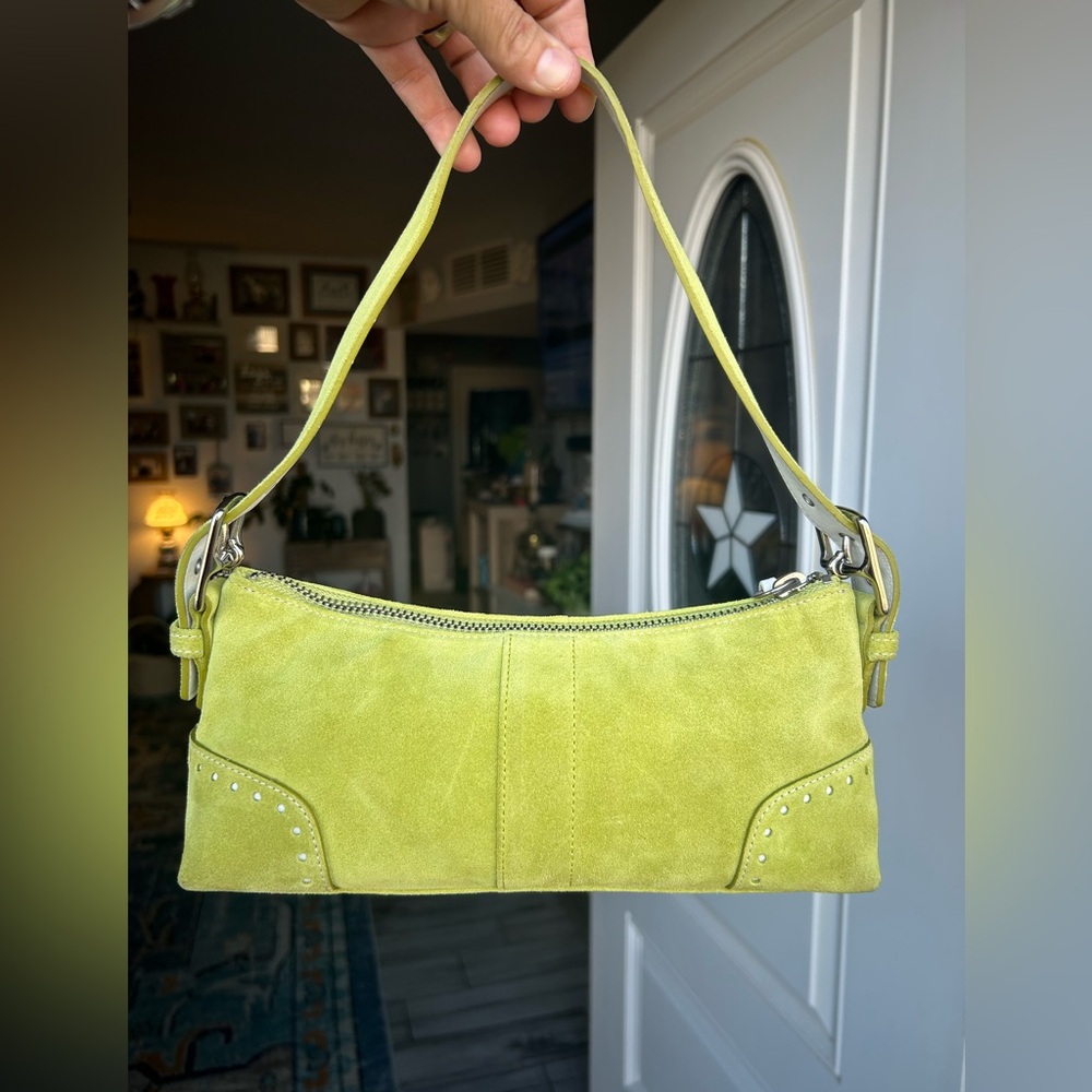 Vintage Coach Suede Demi Baguette #5032 - Picture 2 of 14
